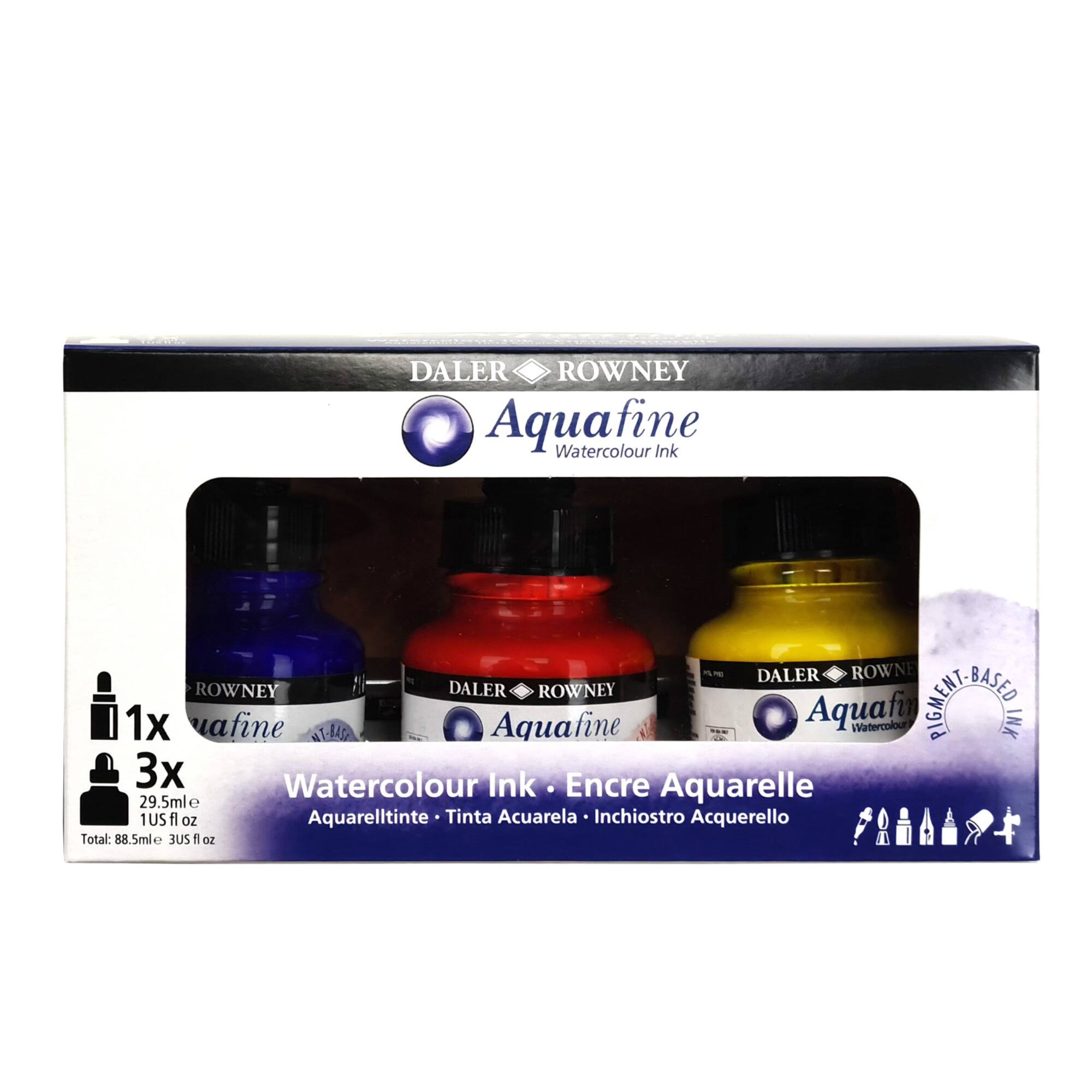 Daler-Rowney Aquafine Watercolor Ink Set, 3ct.